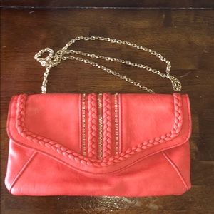 Orange Crossbody Clutch Bag